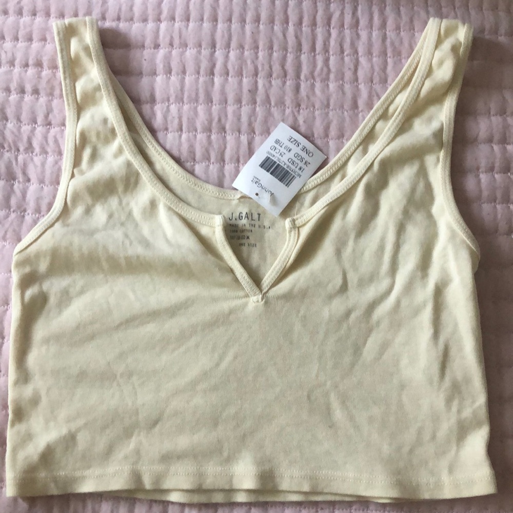 John Galt Yellow Crop Top